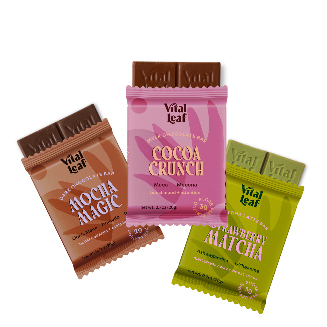 Mini Functional Chocolate Bars Variety Pack (9 BARS | 3 x 3 FLAVORS)