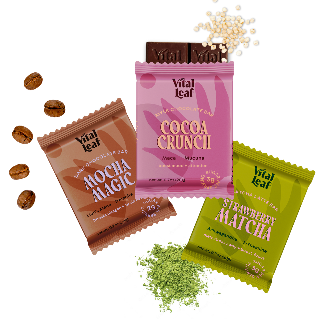 Mini Functional Chocolate Bars Variety Pack (9 BARS | 3 x 3 FLAVORS)