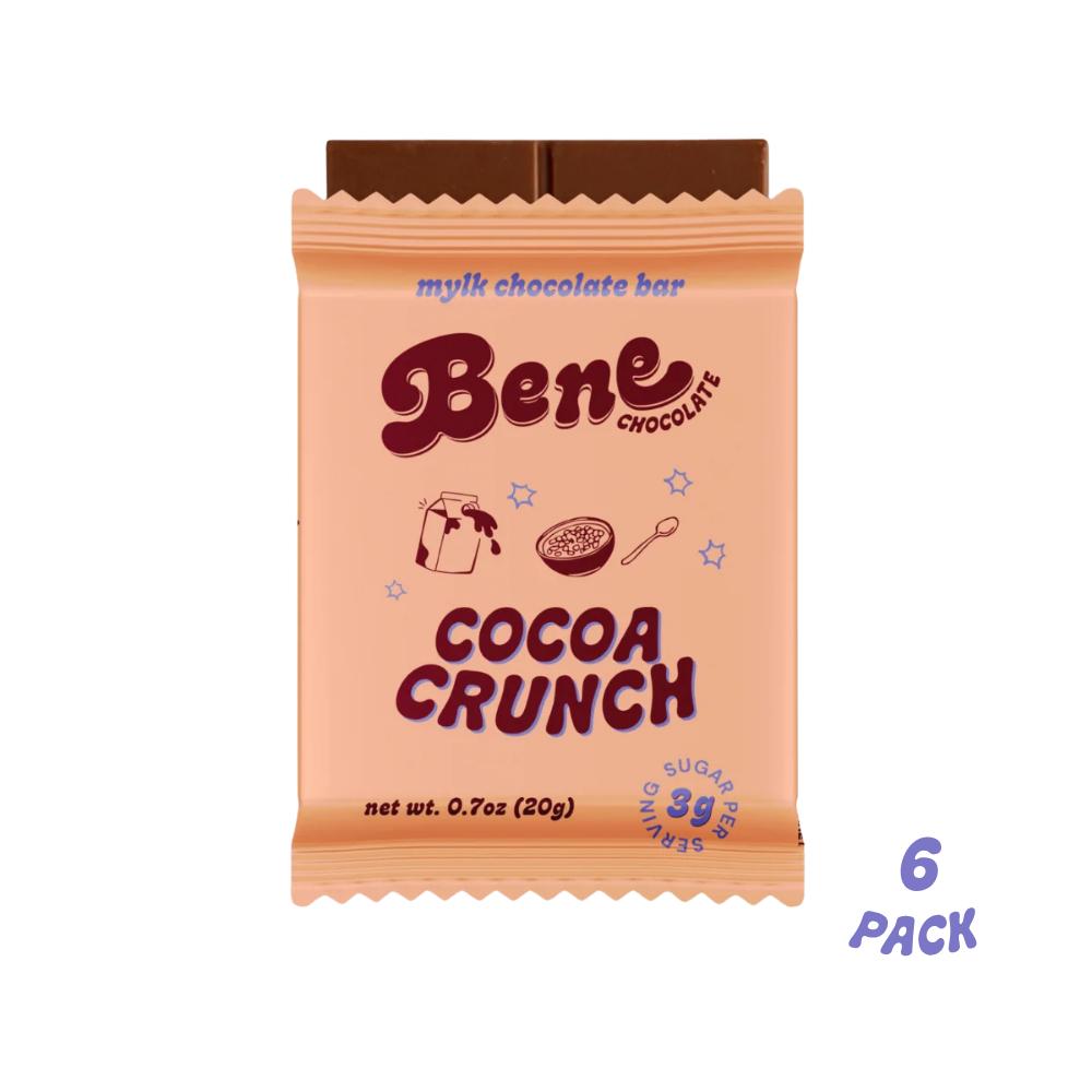 Cocoa Crunch Milk Chocolate Bar - Organic, Dairy-free, Low Sugar