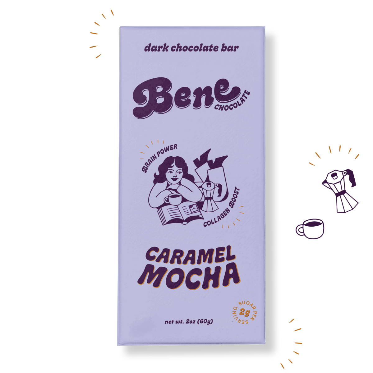 Mocha Magic Dark Chocolate Bar: Brain Power + Collagen Boost