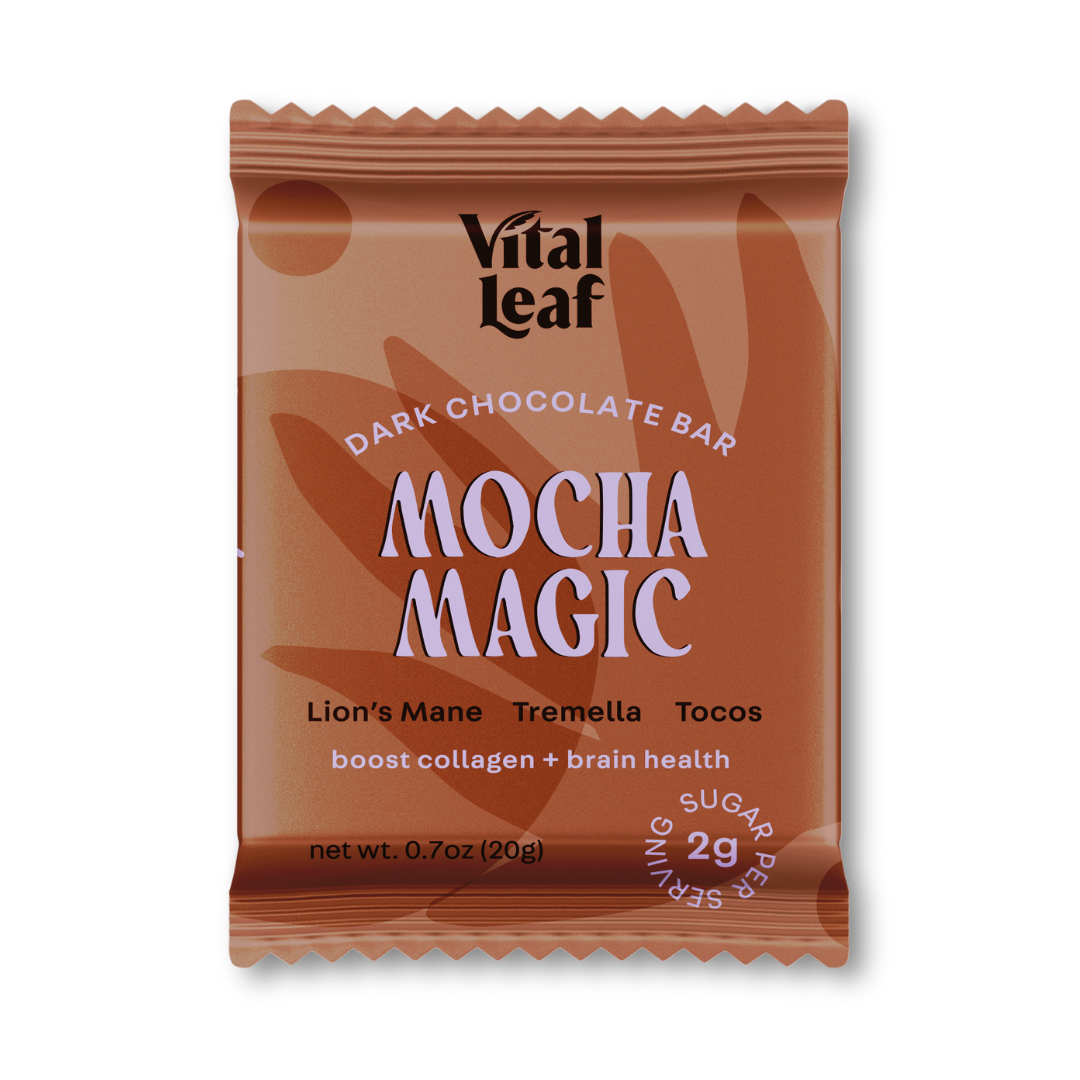 Mini Mocha Magic Dark Chocolate Bar: Brain Power + Collagen Boost (14 mini bars)
