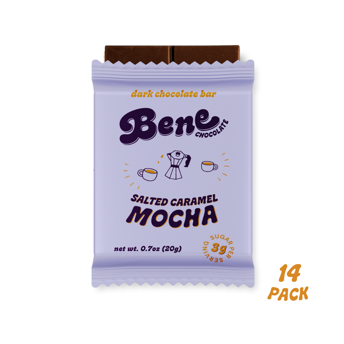 Salted Caramel Mocha Dark Chocolate Bar: Brain Power + Collagen Boost